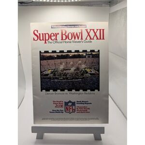 NFL Super Bowl XXII Program 1988 Broncos vs Redskins Official Viewer's Guide